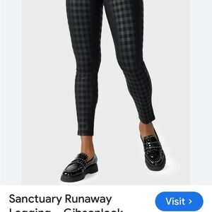 Sanctuary Black Plaid Leggings
